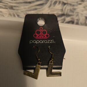 Paparazzi Brass Chevron Earrings